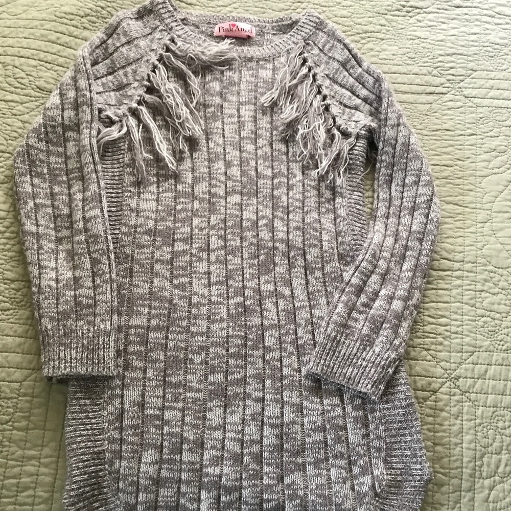 PINK ANGEL girls pull over sweater size L 6X